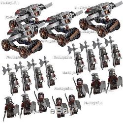 16x Lego Lord of the Rings Uruk-hai Minifigs & 4 Hook Shooters No Box NEW 9471