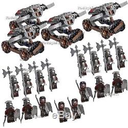 16x Lego Lord of the Rings Uruk-hai Minifigs & 4 Hook Shooters No Box NEW 9471