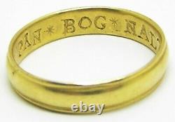 17th century gold posy ring THE LORD GOD OF MY HOPE size 7 c. 1620 AD Polish