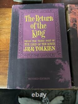 1965 Lord Of The Rings Trilogy Hardcover Book Boxed Set with Maps 2nd Edition SU