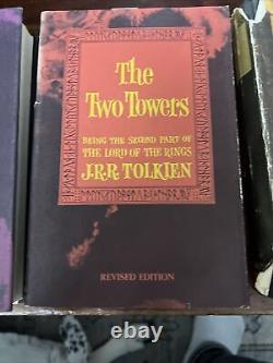 1965 Lord Of The Rings Trilogy Hardcover Book Boxed Set with Maps 2nd Edition SU