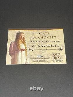 2001 Topps Lord Of The Rings Fotr Autograph Card Cate Blanchett/galadriel (ds)