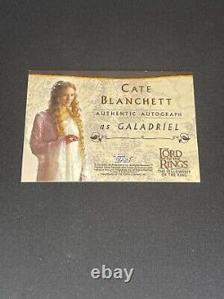 2001 Topps Lord Of The Rings Fotr Autograph Card Cate Blanchett/galadriel (ds)