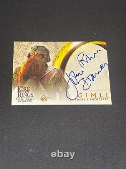 2001 Topps Lord Of The Rings Fotr Autograph Card John Rhys-davies/gimli (ds)