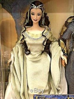 2003 Lord of the Rings Barbie & Ken Doll as Arwen & Aragorn Giftset #B3449 NRFB