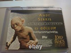 2003 Lord of the Rings ROTK Return of King Andy Serkis as Gollum autograph card