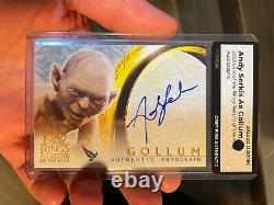 2003 The Lord of Rings Return King Authentic Andy Serkis Gollum On Card Auto Sp