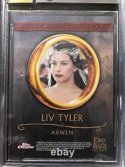2004 Topps Chrome Lord Of The Rings LIV TYLER BGS GRADED 9 Autograph TRILOGY