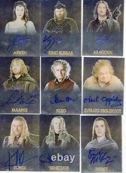 2004 Topps Chrome Lord of the Rings Trilogy- Complete Autograph Set, HIGH GRADE