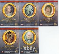 2004 Topps Chrome Lord of the Rings Trilogy- Complete Autograph Set, HIGH GRADE
