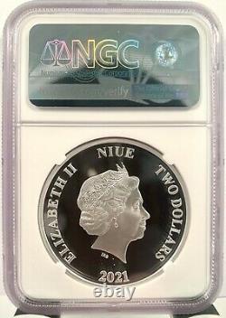 2021 Niue $2 Lord of the Rings Sauron 1 oz Silver Proof Coin NGC PF 70 UCAM