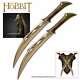 2pc Lord Of The Rings Officially Licensed Fighting Knives Of Tauriel Elven Sword
