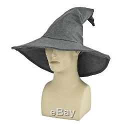 Adult Mens Hobbit Lord of the Rings Gandalf Halloween Cosplay Costume Wizard Hat