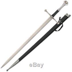 Anduril Sword Full Tang Lord of the Rings Strider Ranger w Scabbard Narsil LOTR