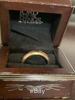 Authentic Noble Collection 10K Solid Gold Lord of the Rings THE ONE RING SZ 12