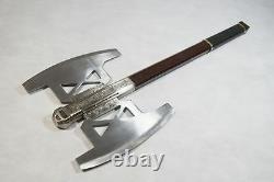 Battle axe of Gimli SILVER Finish from lord of the ring Full size
