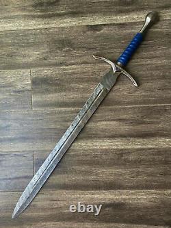 Damascus Glamdring Sword from Lord of the Rings Replica Blade With Sheath
