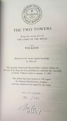 Deluxe Centenary Ltd Edition #180/250 LORD OF THE RINGS J. R. R. Tolkien ALAN LEE