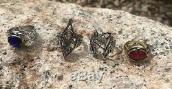 Elf Lord of the Rings Hobbit Lot of 4 different Rings Combo LOTR Gandalf