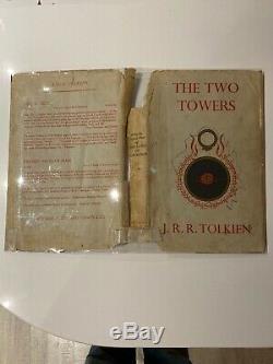 First Edition 1st Impression Two Towers Lord Of The Rings J R R Tolkien 1955 Dj