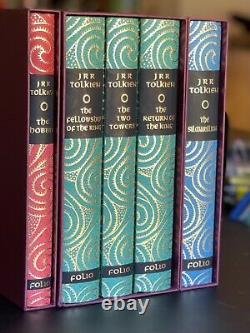Folio Society Tolkien Set Hobbit Lord Of The Rings Silmarillion New