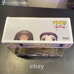 Funko POP! Lord of the Rings Aragorn & Arwen 2017 Exclusive DAMAGED BOX, VAULTED