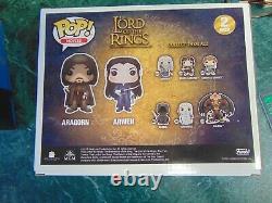 Funko Pop Lord Of The Rings Aragorn & Arwen 2 Pack 2017 SDCC Shared Exclusive