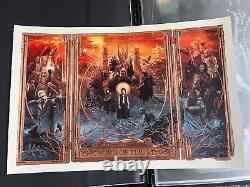 Gabz The Lord of the Rings Triptych 3 print set Regular, Variant, Gold Foil