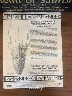 Helm of Sauron UC1412 United Cutlery Lord of the Rings The Hobbit Rare 211/3000