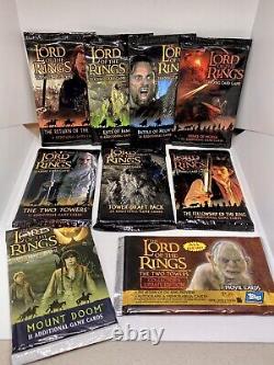 Huge Lot! Lord of The Rings Game Cards. Factory Sealed 73 Packs Total