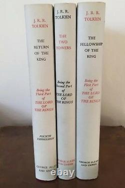 JRR TOLKIEN LORD OF THE RINGS 3 Vols First Editions Mixed Impressions 7,5,4 LOTR