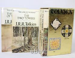 JRR Tolkien 1973 Hobbit Lord Of The Rings Vintage Gold Foil 4 Book Box Set RARE