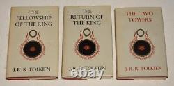 JRR Tolkien The Lord Of The Rings Trilogy Fellowship Towers King 3 Vols 1st DW