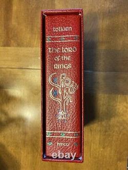 JRR Tolkien The Lord of the Rings Red Leather HMCO Collectors Edition Excellent