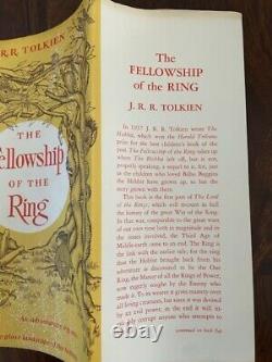 Jrr Tolkien The Lord Of The Rings 1954 Fellowship Of The Ring First Us Printing