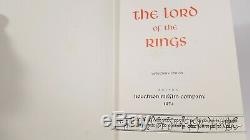 LORD OF THE RINGS COLLECTORS EDITION BOOK 1ST Printing 1974 TOLKIEN RARE DEFECT