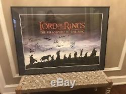 LORD OF THE RINGS FELLOWSHIP OF THE RING Autographed MOVIE POSTER RARE