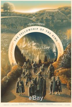 LORD OF THE RINGS Fellowship of the Ring Screen Print by TOM MIATKE x/225 Mondo