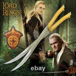 LORD OF THE RINGS LEGOLAS GREENLEAF'S ELVEN DUAL SWORDS (w FREE wall plaque)