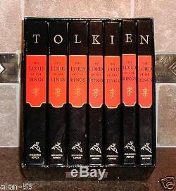 LORD OF THE RINGS MILLENNIUM ED TOLKIEN 7 HC BOOKS in a SLIPCASE + LE CD