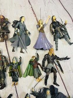 LOT of 28 The Lord of the Rings Early-2000s Action Figures With Accessories