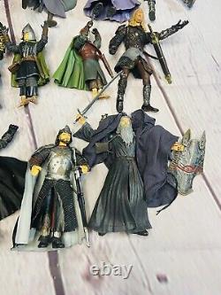 LOT of 28 The Lord of the Rings Early-2000s Action Figures With Accessories
