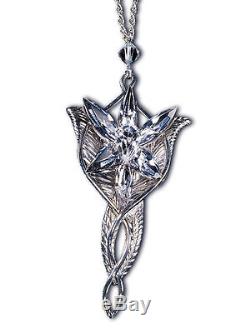 Licensed Lord of the Rings Arwen Evenstar Sterling Silver Pendant Necklace