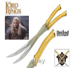 Licensed Lord of the Rings Fighting Knives of Legolas LOTR Sword Cosplay Elven