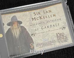 Lord OfThe Rings Fellowship Of The Ring Topps GANDALF Ian McKellen Auto Card