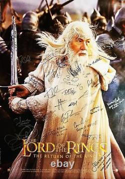 Lord Of The Rings Cast (23) Autographed Signed Poster Exact Proof