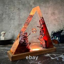 Lord Of The Rings Epoxy Wooden Resin Lamp Night Light Ocean Lamp Handmade Gift