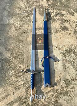 Lord Of The Rings/ LOTR Glamdring Sword Of Gandalf With Wall Plaque and Scabbard