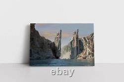 Lord Of The Rings Pillars of Argonath Framed Canvas Wall Art Print Painting LOTR