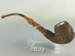 Lord Of The Rings Pipe Block Meerschaum-NEW W CASE churchwarden#214 Free Ship